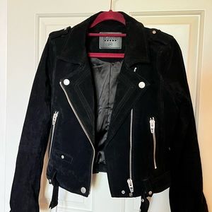 BLANKNYC Black Suede Moto Jacket XS